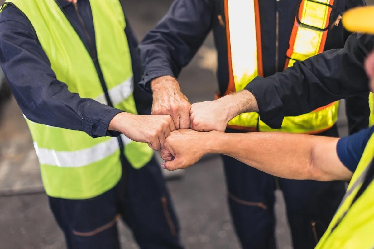 Volunteers gathering together to tackle a community project. Working together is better than working alone.